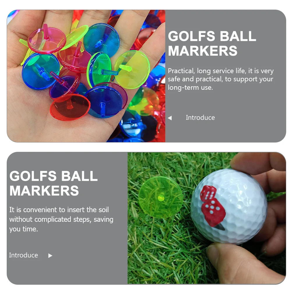 

150Pcs Plastic Golf Ball Markers Low Friction Stable Trajectory Wear-Resistant Golf Accessories Ball Marker Golfs Marking Tools