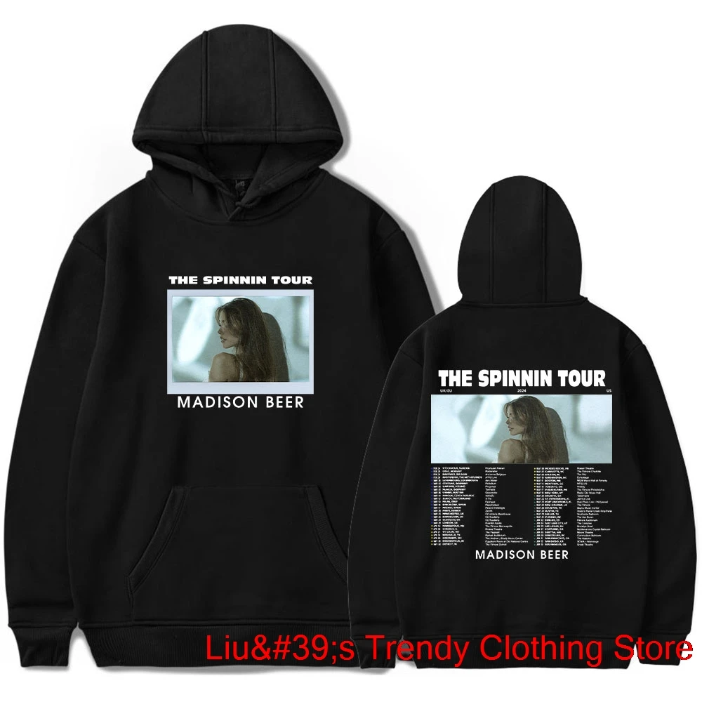 

Madison Beer Hoodies 2024 The Spinnin Tour Merch Print Winter Unisex Fashion Funny Casual Streetwear Top