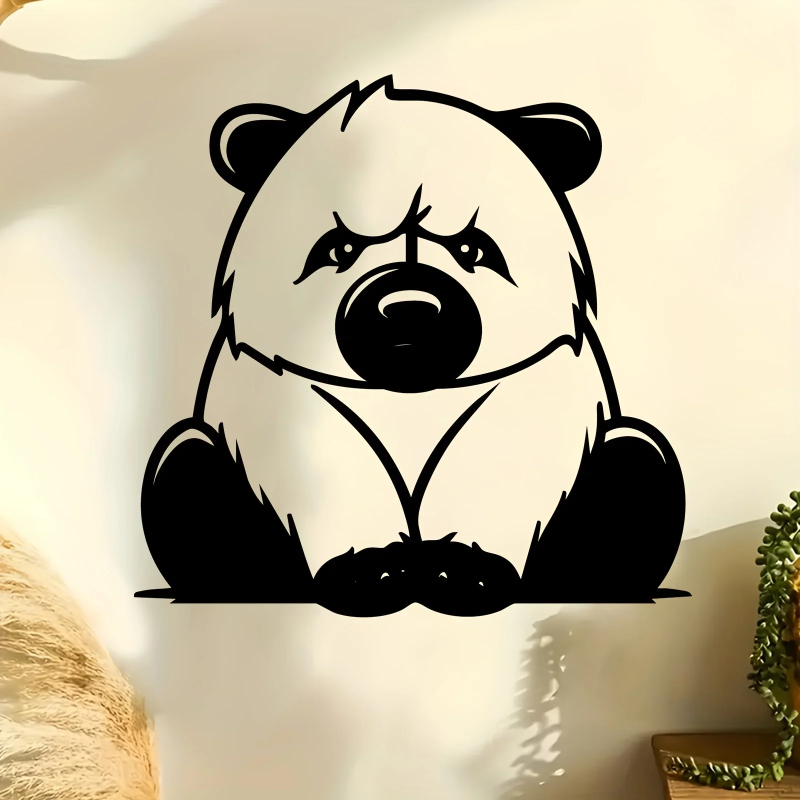 Cute Bear Metal Wall Art, Rust‑Resistant Garden Living Room Decor, Christmas New Year Gift