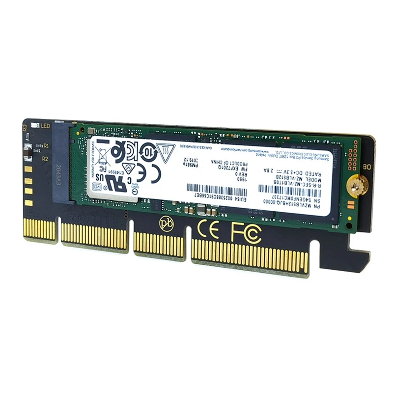 2x Erweiterungs karte m.2 nvme ssd to pcie 3,0x16/x8/x4 Desktop-SSD-Adapter karten unterstützung Größe ssd