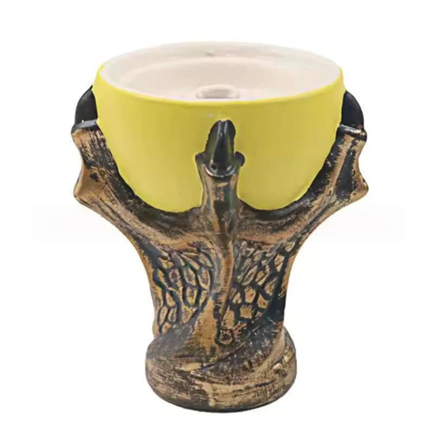 5 Pieces / Lot Dragon Claw Egg Ceramic Hookah Bowl With Center Hole And Coil Design Arabic Shisha Pipe Accessories