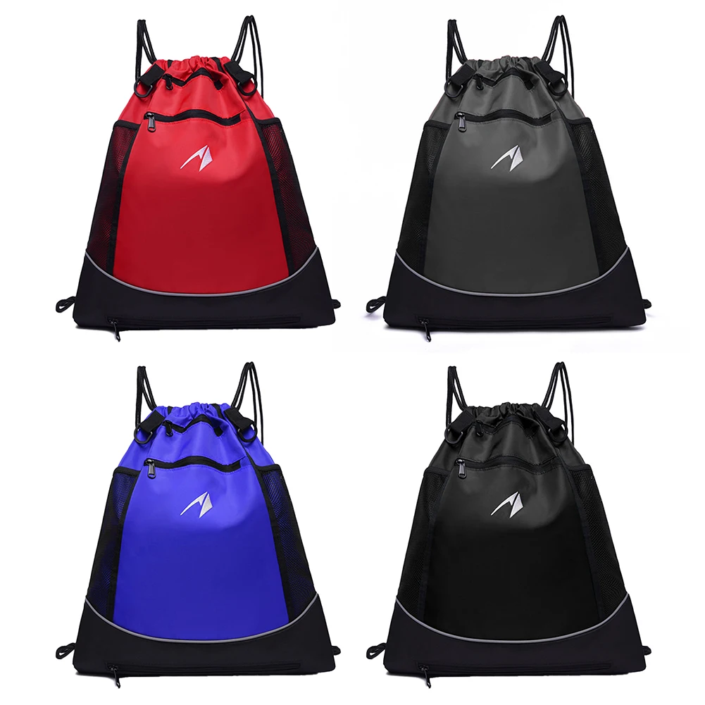 

Sports Basketball Mesh Bag Drawstring Football Soccer Storage Bags Portable Large Capacity Lightweight Travel Backpack