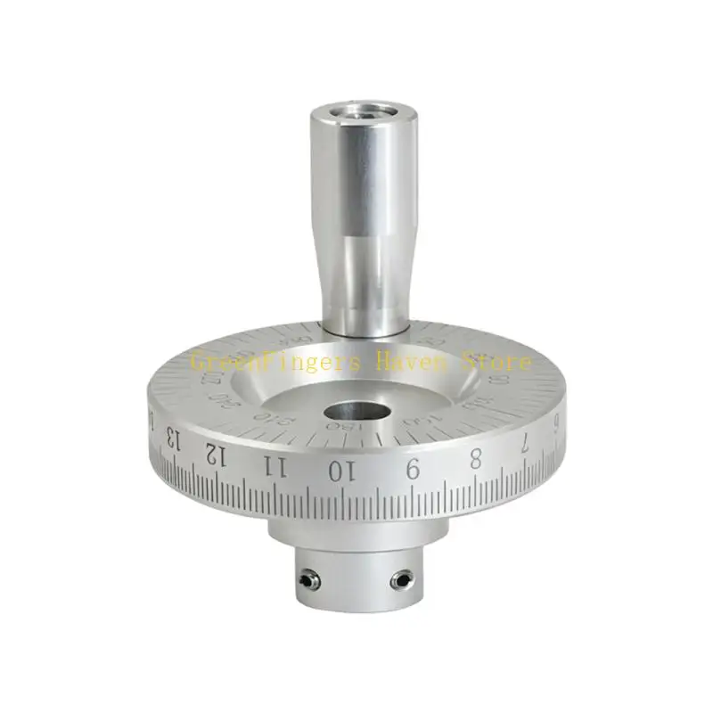 F68D Metal Adjustment Wheel Replacement with Crank Handle and Engraved Scale Use
