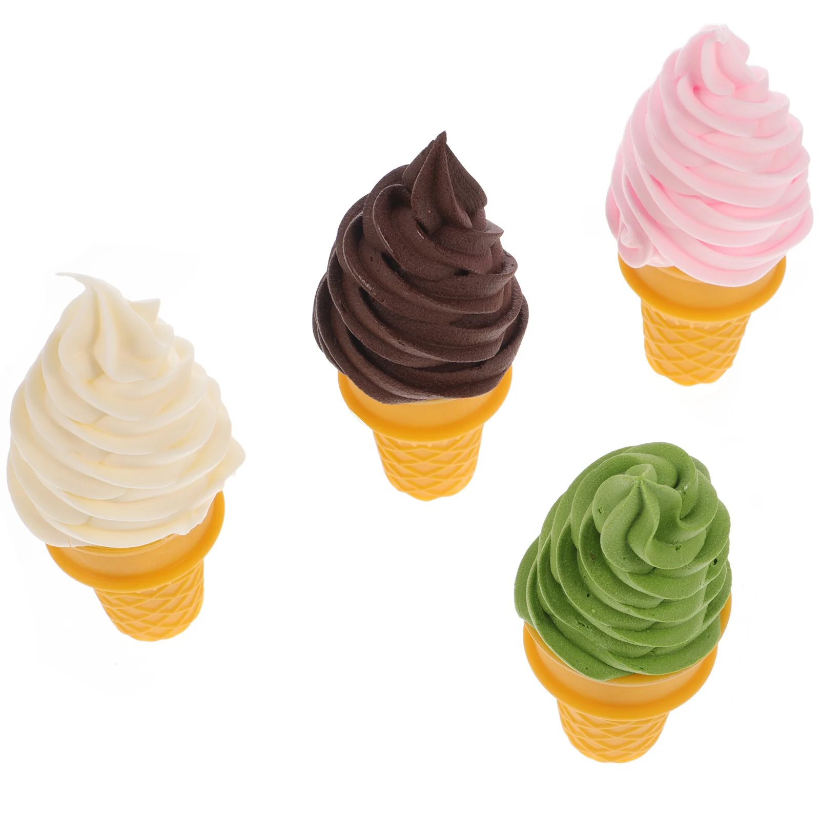 

4 Pcs Inflatable Simulation Ice Cream Child Kids Toys Decorative Pvc Desktop Fake