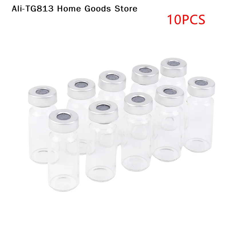 

[TG813]10 Pack 5/10/20ml Sealed Sample Vials Transparent Glass Vials With Self Healing Injection Port