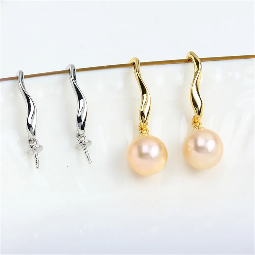 19 Style Pearl Stud Earrings Setting Base 14K Gold Simple Fashion Temperament Handmade Diy Jewelry Making Findings&Components