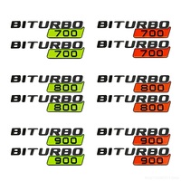 Green Orange ABS BITURBO 700 800 900 Logo Car Fender Trunk Emblem Decals Sticker For Brabus G Class G700 G800 G900 W463 W464