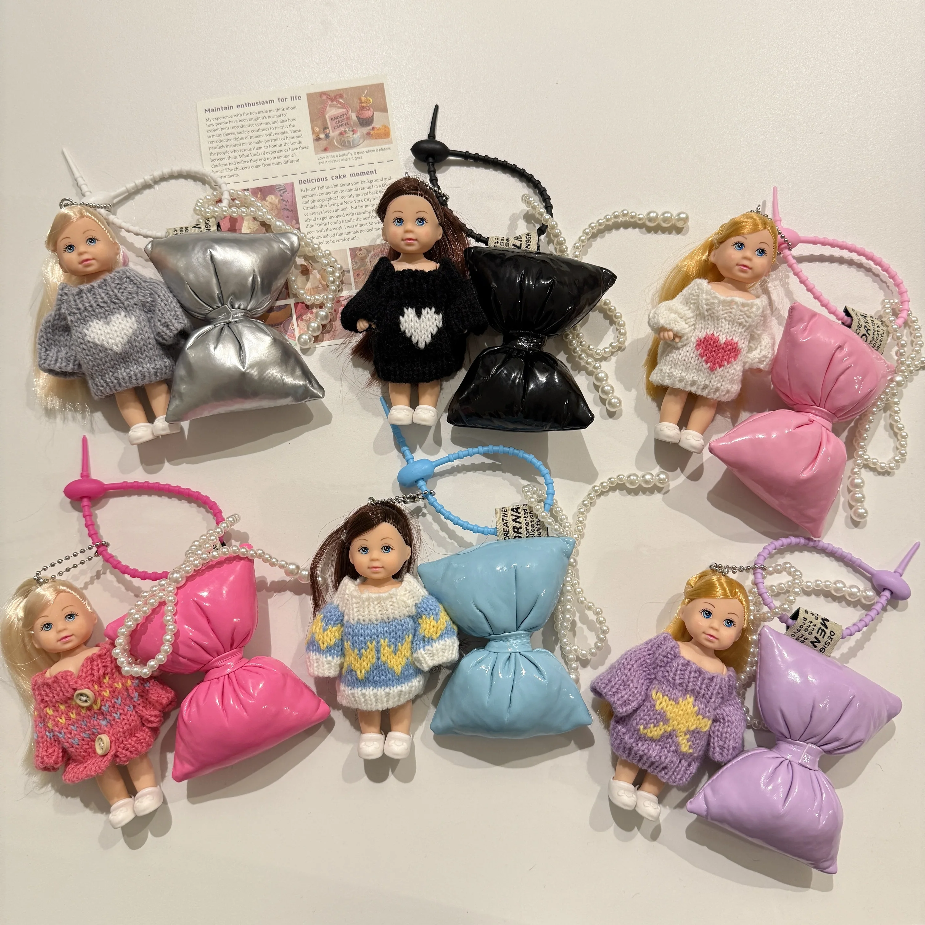 

1 Piece Winter Bag Charm Princess Doll Keychain Phone Bag Charm Bag Accessory DIY Decoration Bag Decoration | Christmas Gifts Are Suitable for Girls