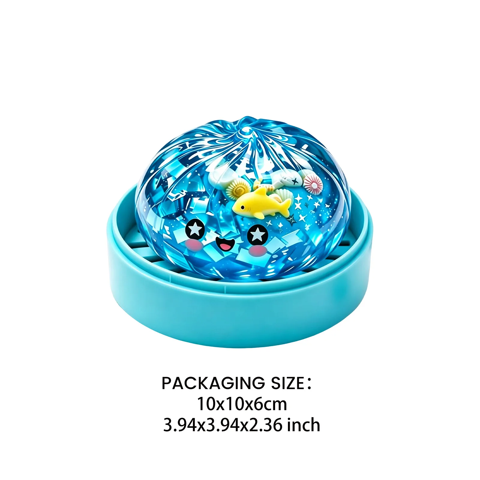 Ocean Series Shark Shiny Dumplings Soft Slow Elastic Pressure Ball Sensory Squeeze Toys Realistic Mantou Squid Decompression