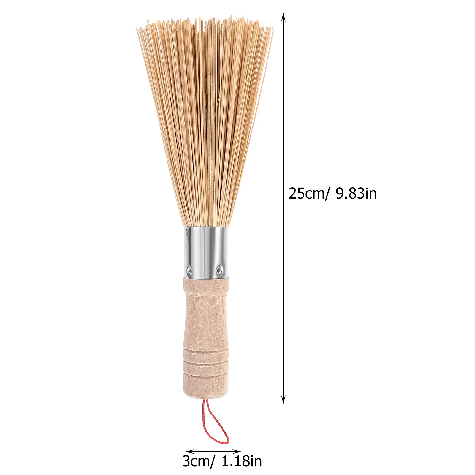2pcs Bamboo Pan Long Handle Wok Cleaning Brush Dish Kitchen Tool for Home Restaurant bamboo cleaning brush