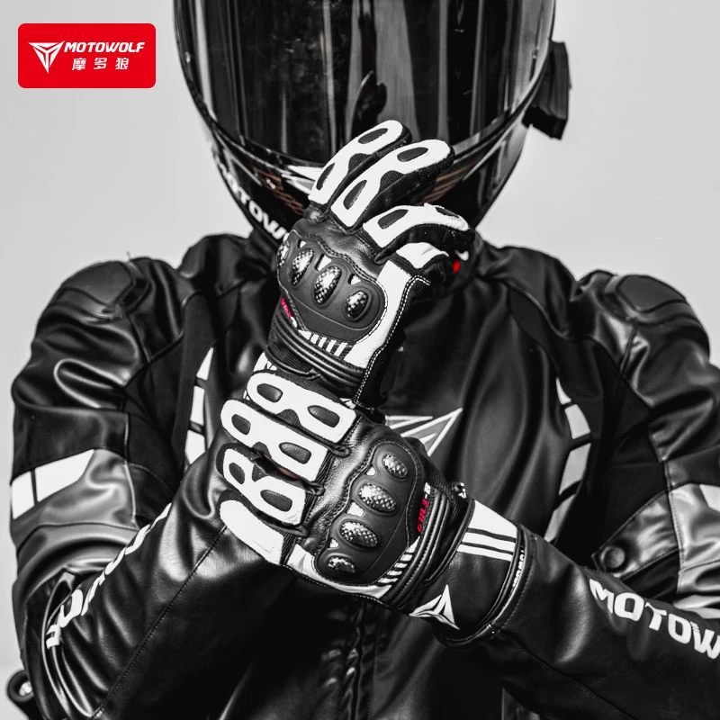 Motorcycle Gloves Men Cycling Racing Full Finger Leather Gloves for Motorcycle guantes de moto gants motocross 오토바이 장갑