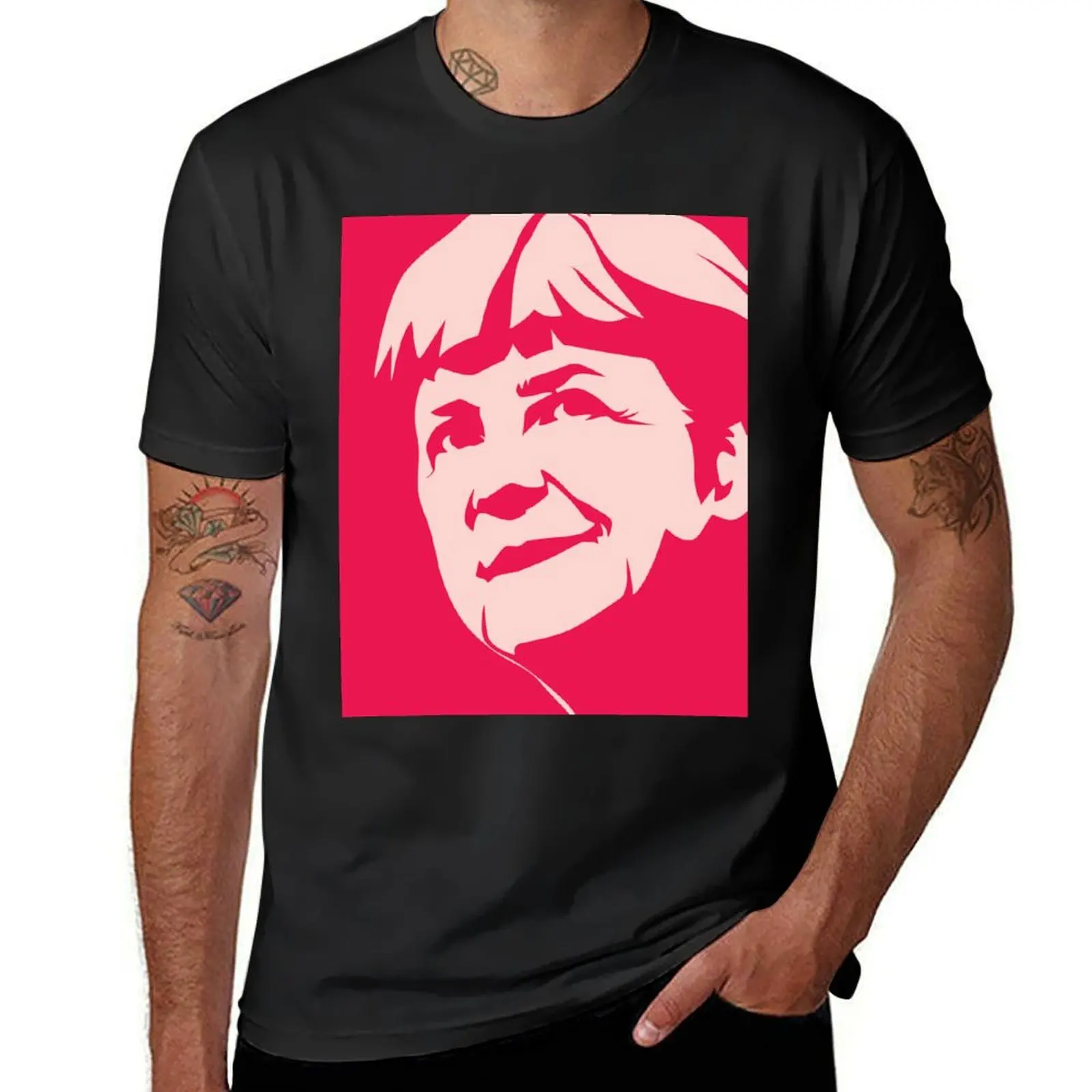 Angela Merkel Hope 2 T-Shirt cute tops summer top mens white t shirts