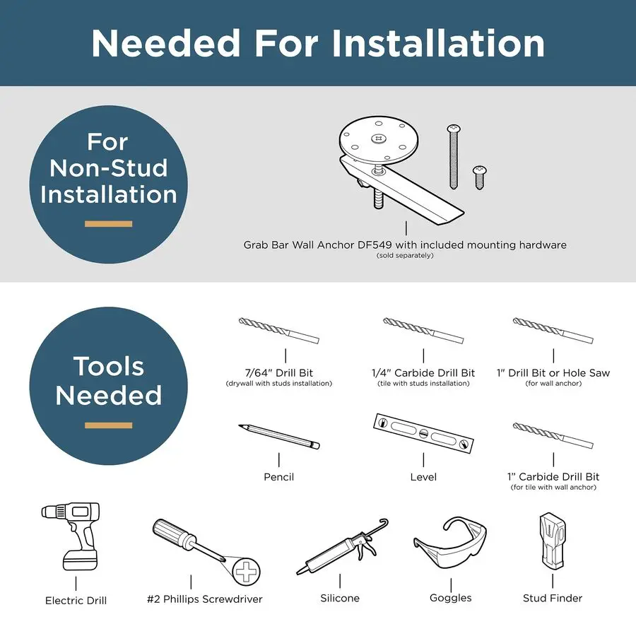 

Voisin 1 шт. 36 ADA поручень из блестящей нержавеющей стали для ванны, ручка-держатель для безопасности, диаметр 11,4 дюйма, настенное крепление, для душа, для инвалидов, VOI5936B