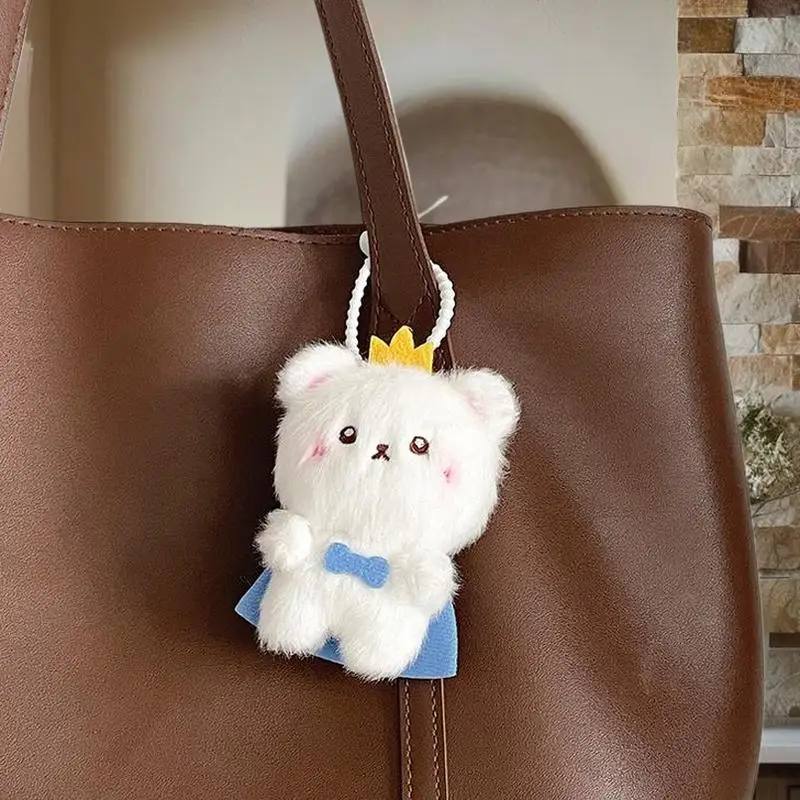

Creative Cute Demon Dog Little Bear Plush Keychain Kawaii Animal Backpack Pendant Decoration Accessories Soft Stuffed Doll Toy