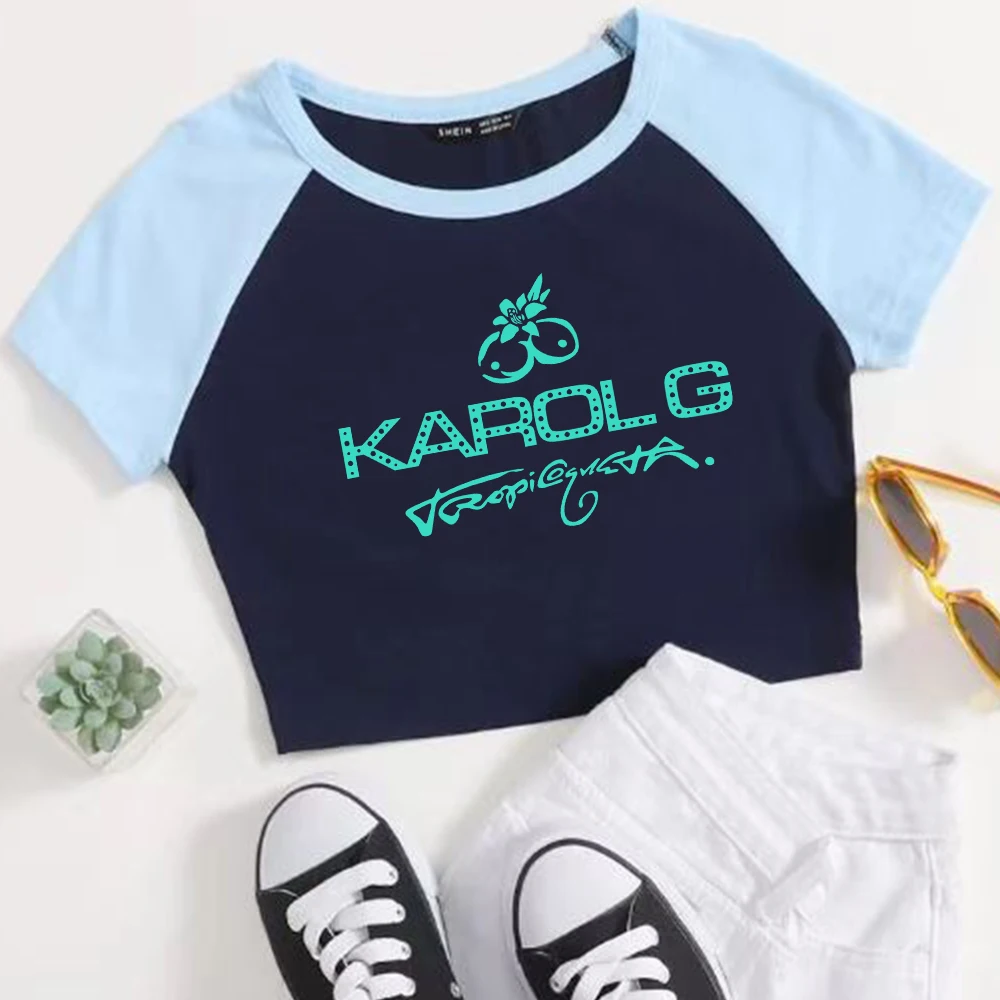 2025 Karol G Tropicoqueta New Album Crop Tops T-Shirt Women Girls Fashion Shirt for Fans Gift Y2k Tops