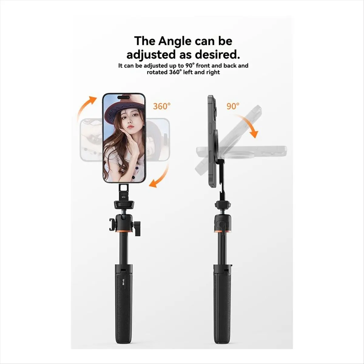 AT33 Travel Magnetic Phone Mount - Vrig Foldable Mg-23 with Cold Shoe & Tripod Hole for on-the-Go Vloggers Pocket Tripods