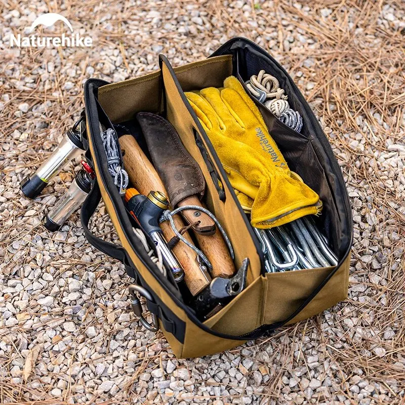 Naturehike-حقيبة تخزين أدوات التخييم ، منظم بقاء قابل للطي مقاوم للماء ، إكسسوارات عمل سفر خارجية محمولة ، صندوق أدوات