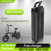 For AVAKA BZ20 PLUS OneSport BK6 Fucare fw11 EBike Battery 48V 10.4Ah 15Ah 20Ah Folding Bike Battery for OneSport BK6 AVAKA BZ20