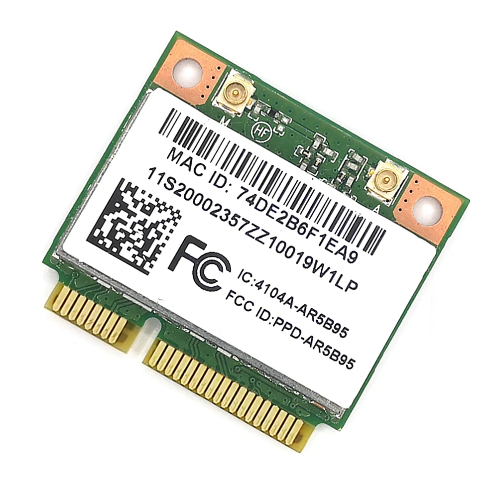

Superb for Lenovo Z370 Y460 G470 Z470 Z560 Black Apple AR5B95 2.4G 150Mbps MINI PCIE 802.11N Built-in Wireless Network Card