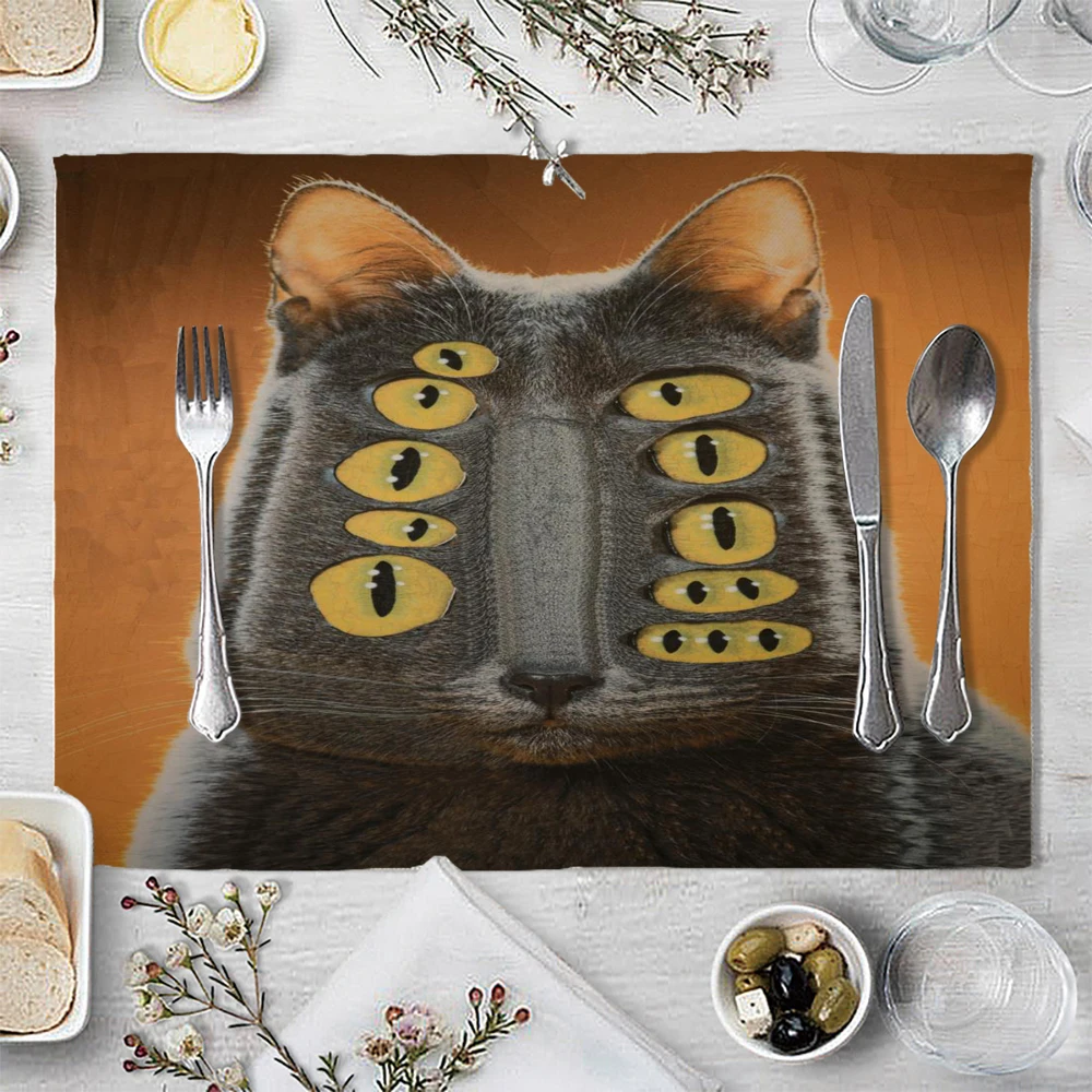 

1PC Chicken Wings Recipe Placemats for Dining Table Mayo Decoration Floral Fiesta Washable Mat Home Decor Holiday Supplies