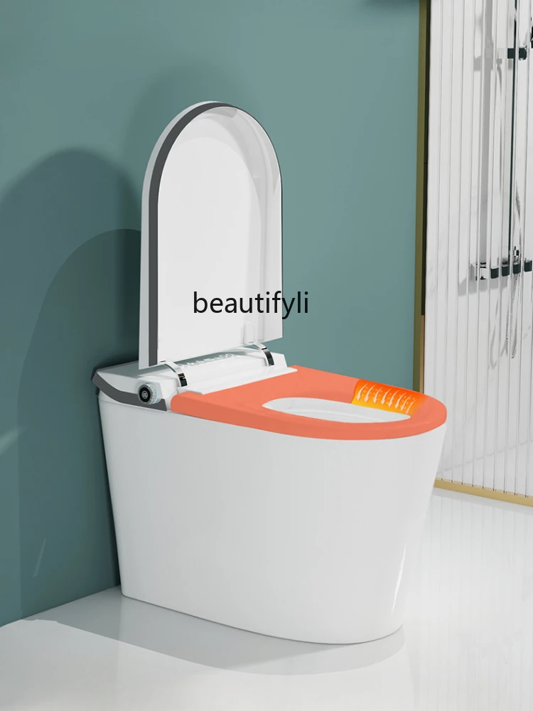 Smart Toilet Automatic Heating Household plus-Sized Pedestal Ring Water Pressure Limit Instant Siphon Integrated Toilet