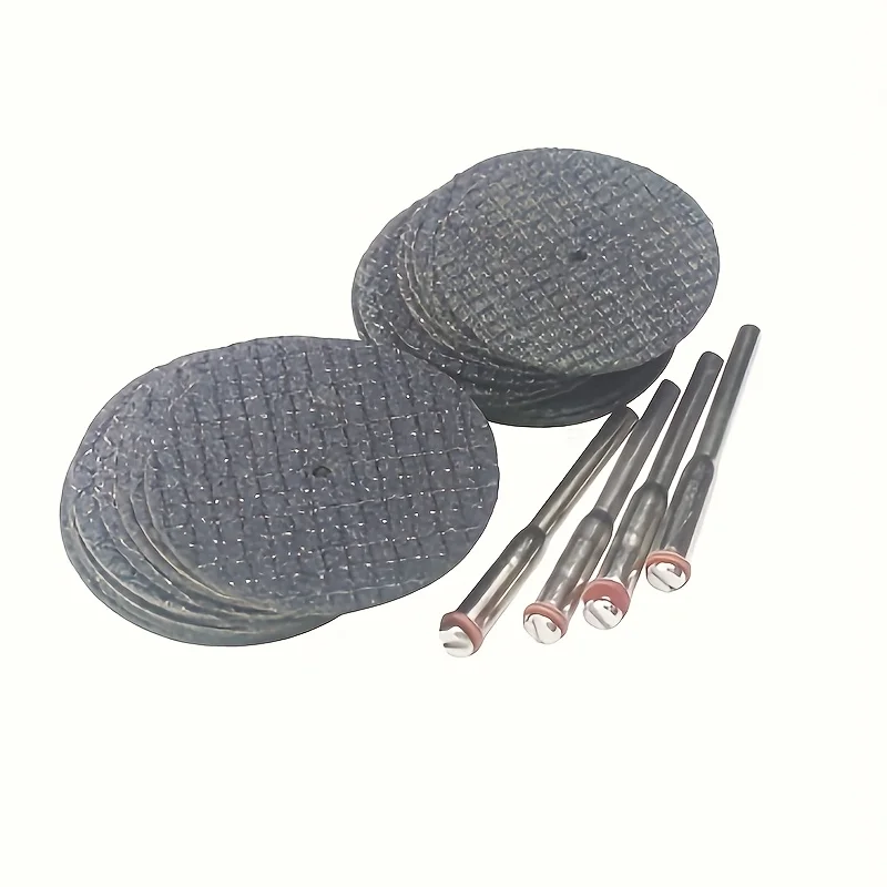 55pcs 32mm Resin Cutting Discs + Rods, Grinding Wheels Circular Saw Blade for Rotating Tool Accessories