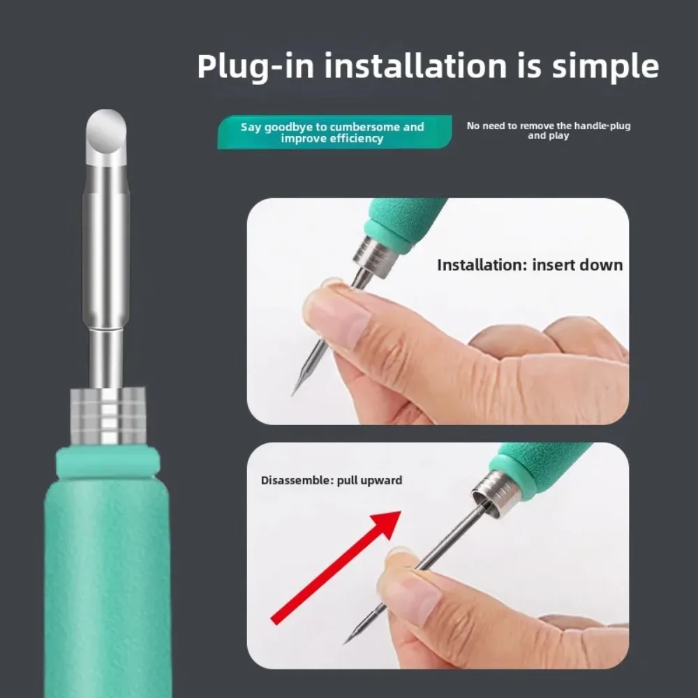 C245 testa per saldatore stazione di saldatura universale ad alta potenza T245 manico a punta testa piatta riscaldamento punta di saldatura integrata
