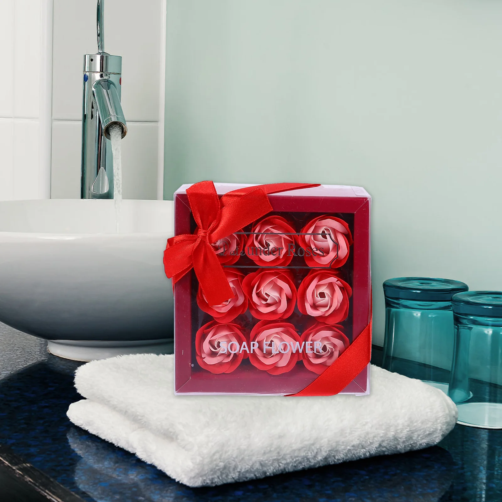 

Simulated Rose Gift Box Roses Women Artificial Decor Romantic Soap Flower Small