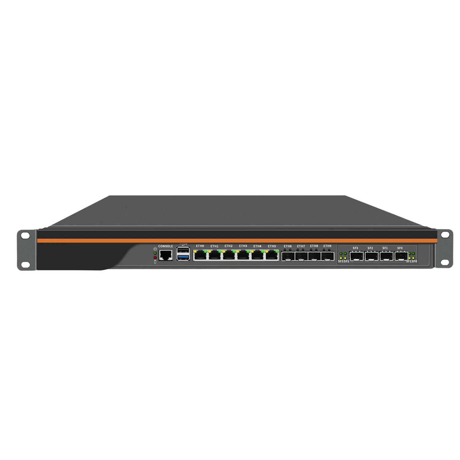 BKHD 1U Rackmount Network Appliance C3758 C3808 C3958 6x1G Ethernet 8x10G SFP+ for Firewall Router Server