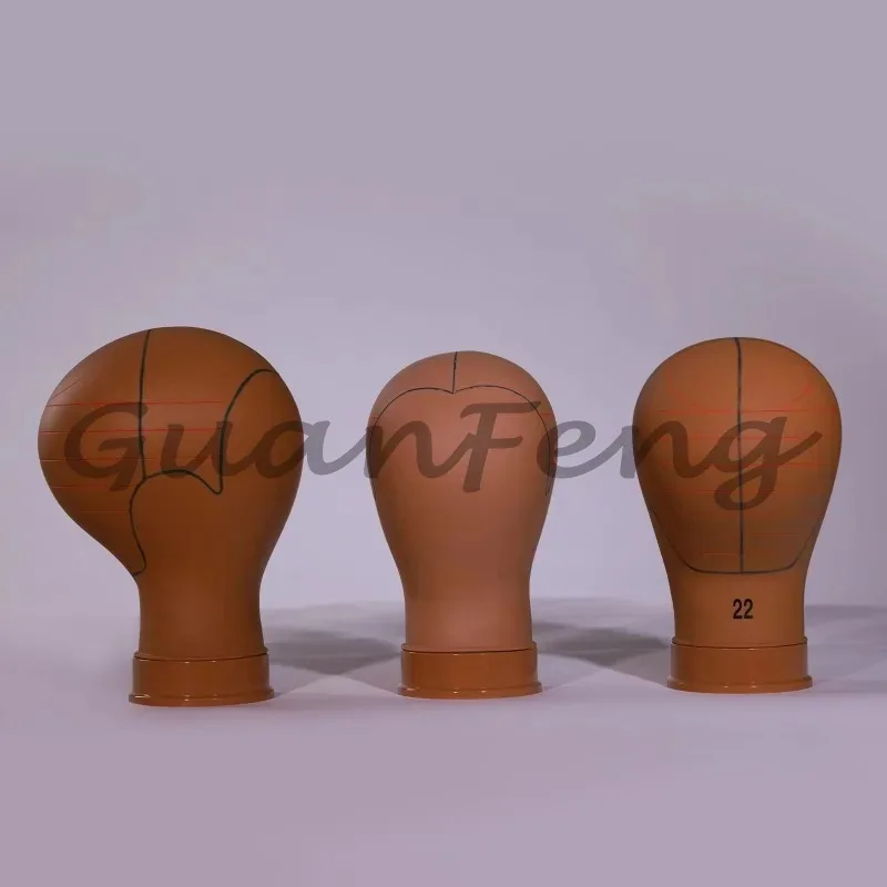 Professional Canvas Cork Wig Block Mannequin Head, 21/22/23 Inch Wig Making Starter Supplies for Salon & Wig Crafts