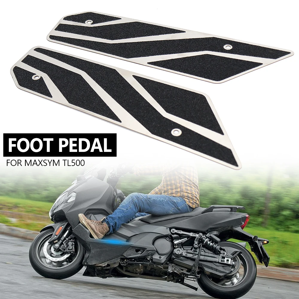 

New Motorcycle Accessories Rear Footrest Footboard Step Floorboards Foot pedal For SYM Maxsym TL500 MAXSYM TL 500