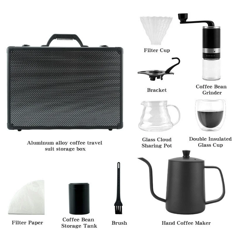 Travel Bag Manual Coffee Dripper Brewer Coffee Maker Accessories Gift Kit