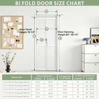 Bifold Door for 28" x 80" Opening, Preassembled Full Louvered Closet Door with Hardware Kit 2
