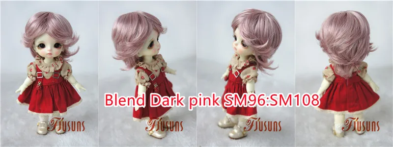 Doll Wigs JD075 1/6 1/8 1/4 1/3 Short Boyish Cupid Curls Synthetic Mohair BJD Wigs 5-6' 6-7' 7-8' 8-9' OB11 YOSD Doll Hair