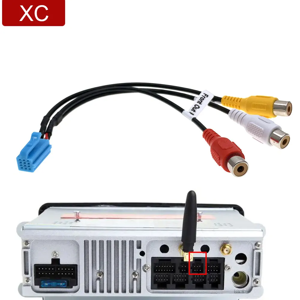 

6 Pin Car Stereo Radio AUX AV IN VIDEO RCA Wire Harness Adapter Cable Wiring Connector Android DVD