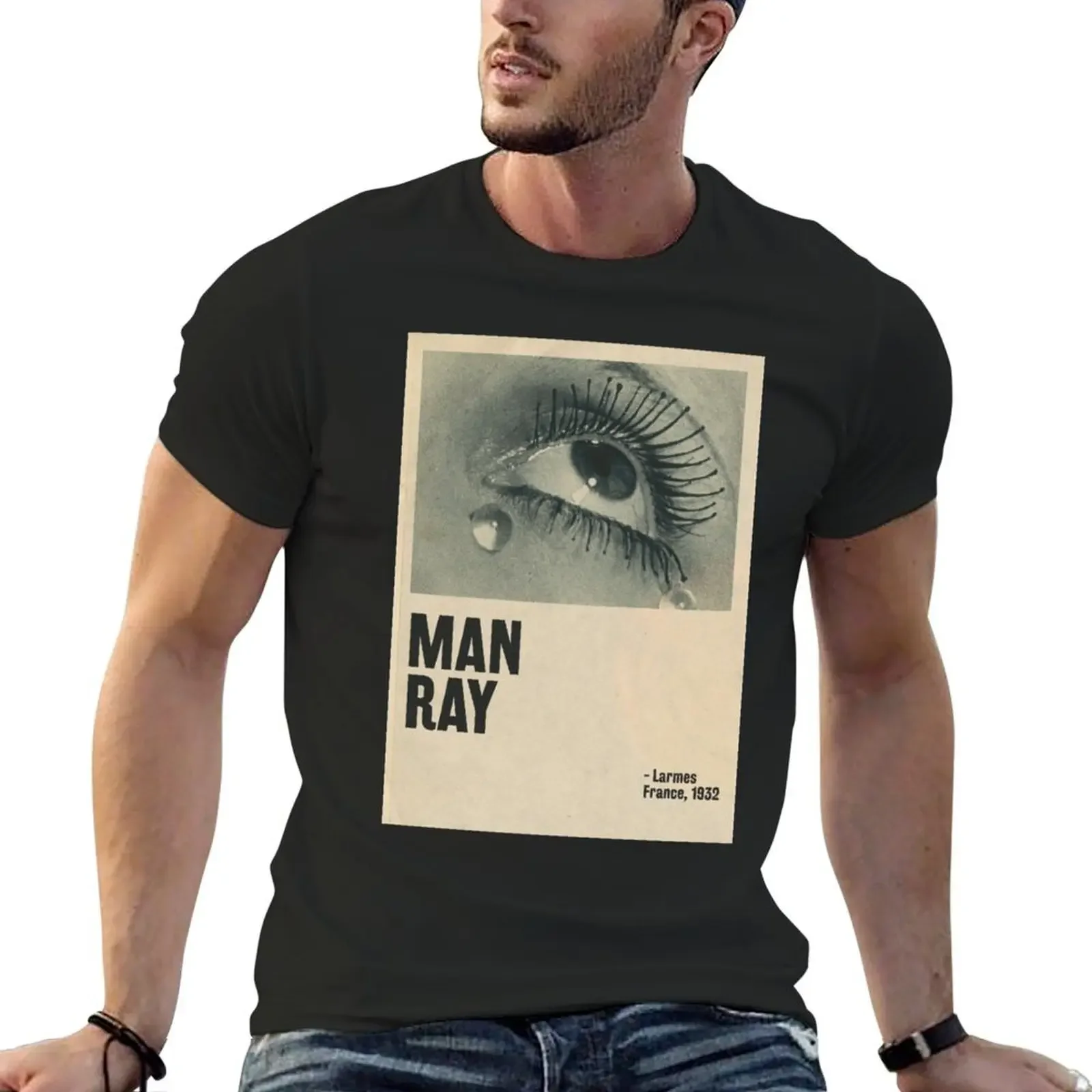 Man Ray - Larmes T-Shirt summer top vintage clothes Short sleeve tee blacks mens graphic t-shirts funny