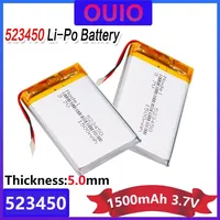 1-10pcs 3.7V 1500mAh 523450 503450 Polymer Lithium Rechargeable Battery Li-ion Battery For Smart Phone DVD MP3 MP4 Led Lamp