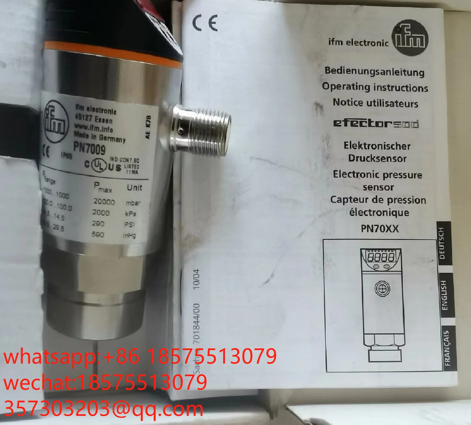 

For IFM PN7009 Pressure Switch New 1 PIECE