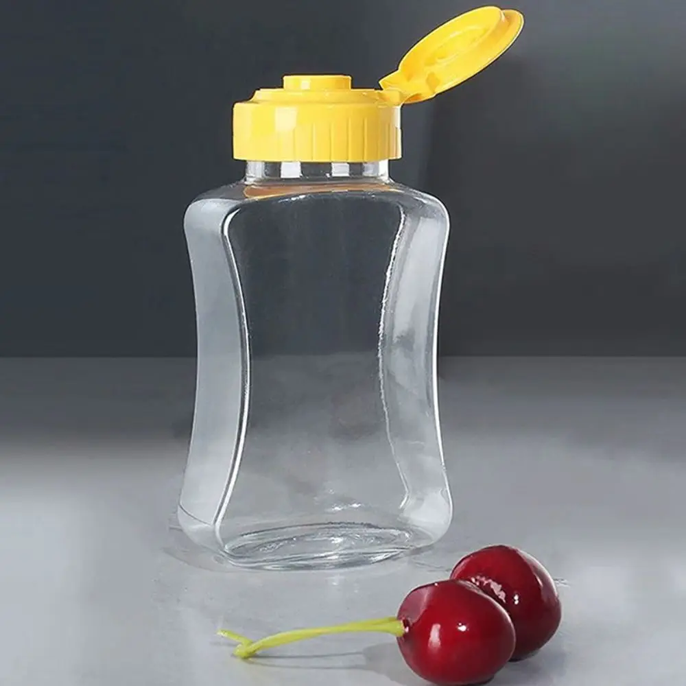 Refillable Transparent Squeeze Bottle Plastic Leakproof Oil Bottle Flip cap Honey Bottle Home