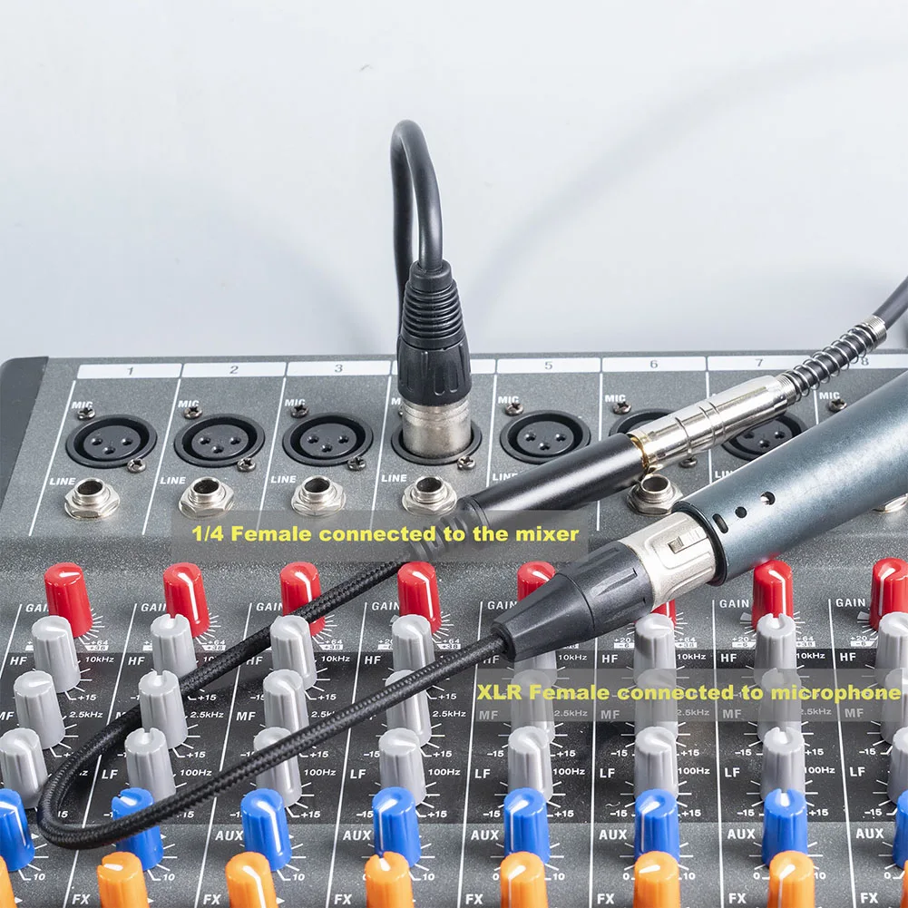 Кабель с разъемом XLR на гнездо 1/4 дюйма, профессиональный аудиоадаптер, 3-контактный переходник с разъемом XLR на 6 35 мм, конвертер с разъемом TRS