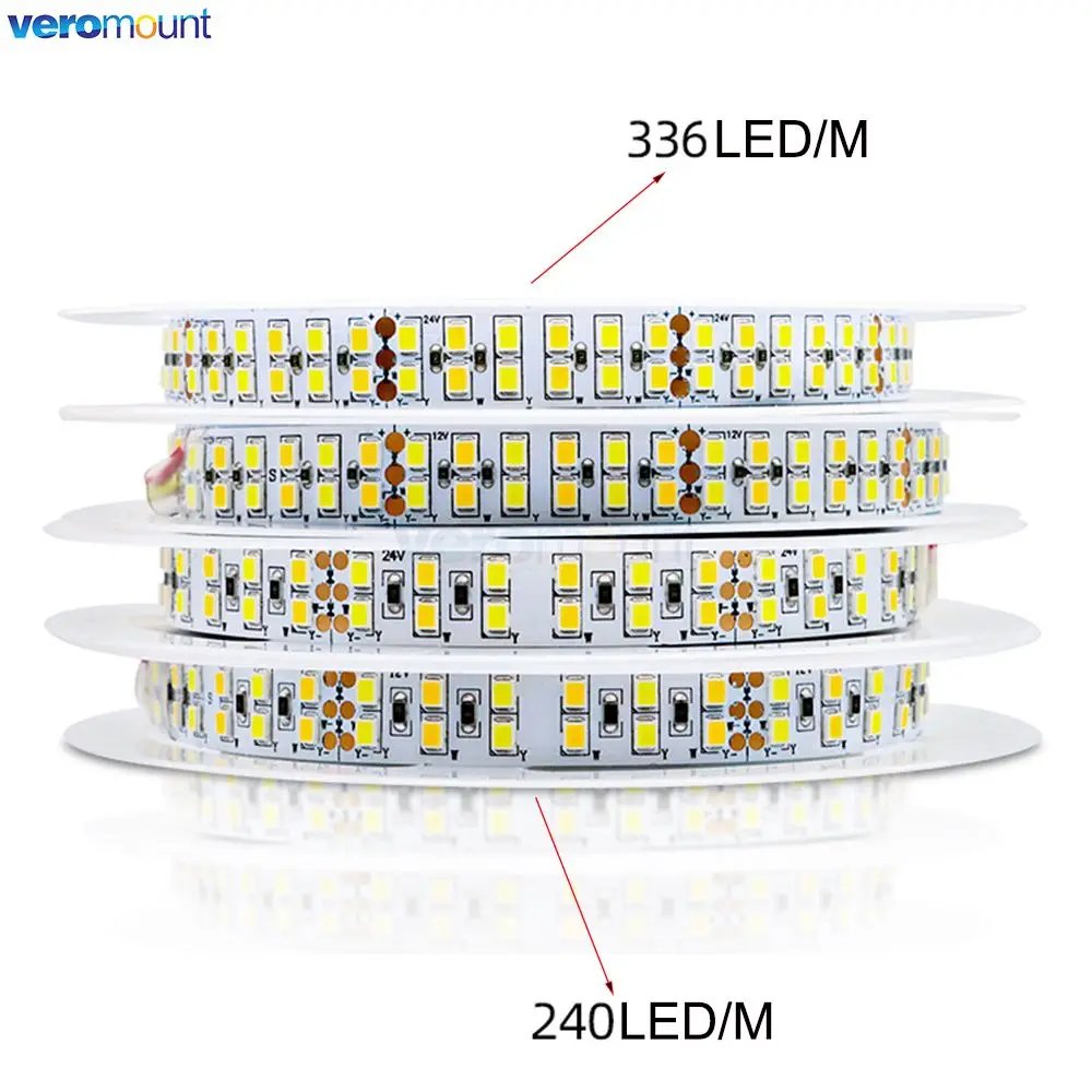 5m 5mm 8mm 12mm 2835 CCT Dual White Dimmable LED Strip Light 12V 24V DC WW CW Color Temperature Adjustable Flexible Tape Ribbon