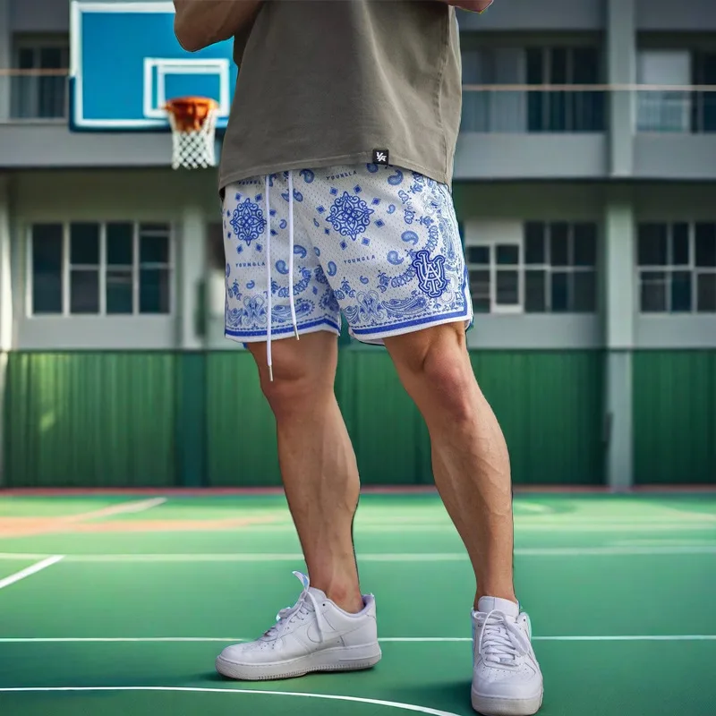 Summer Fitness Men\'s Basketball Quick-Drying Shorts Mesh Ropa Hombre Jogging Casual Short Pants Gym Running Workout Sweatpants