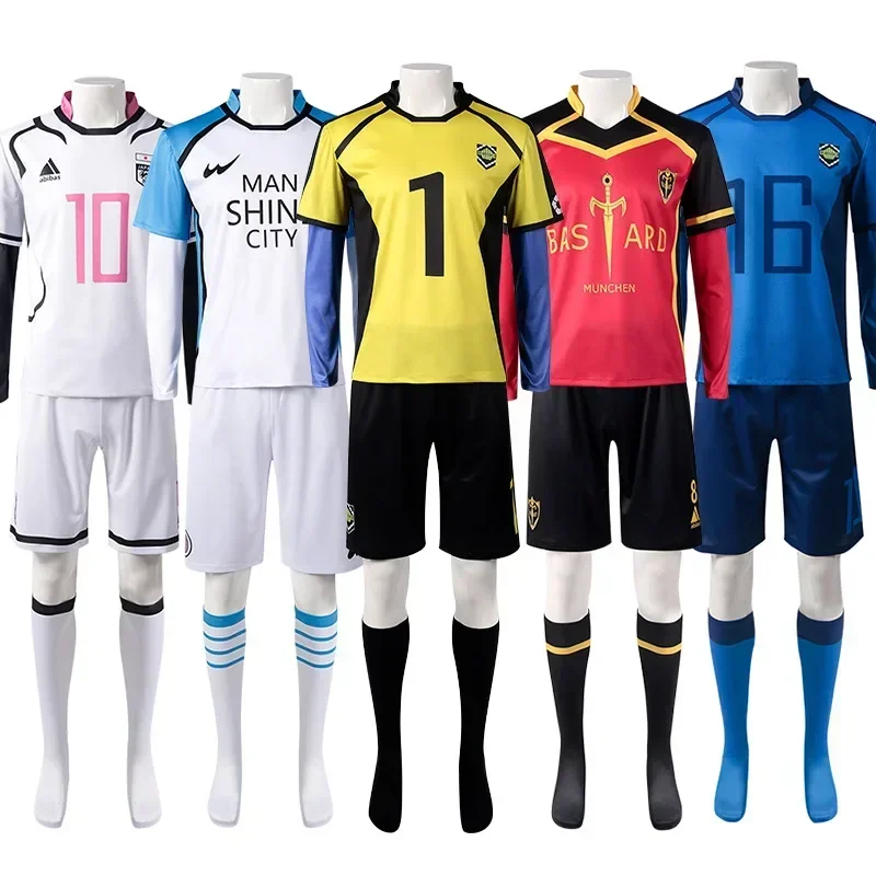 Maillot de fútbol Isagi Yoichi Reo Mikage Chigiri Hyoma Seishiro Nagi, disfraz de Cosplay, ropa de deporte para hombres