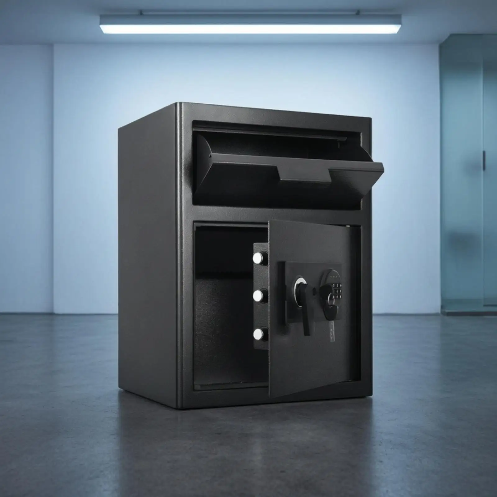 Coin Deposit Container Heavy Duty Key Drop Box Wall Box with Lock Anti Theft Mailbox for Porch Deliveries