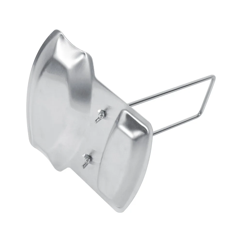Durable Stainless Steel Pot Lid Rack Heat Resistant 7.5 x 6.3 x 7.5inch Pan Lid Stand Silver Cooking Utensil Organizer Home Use