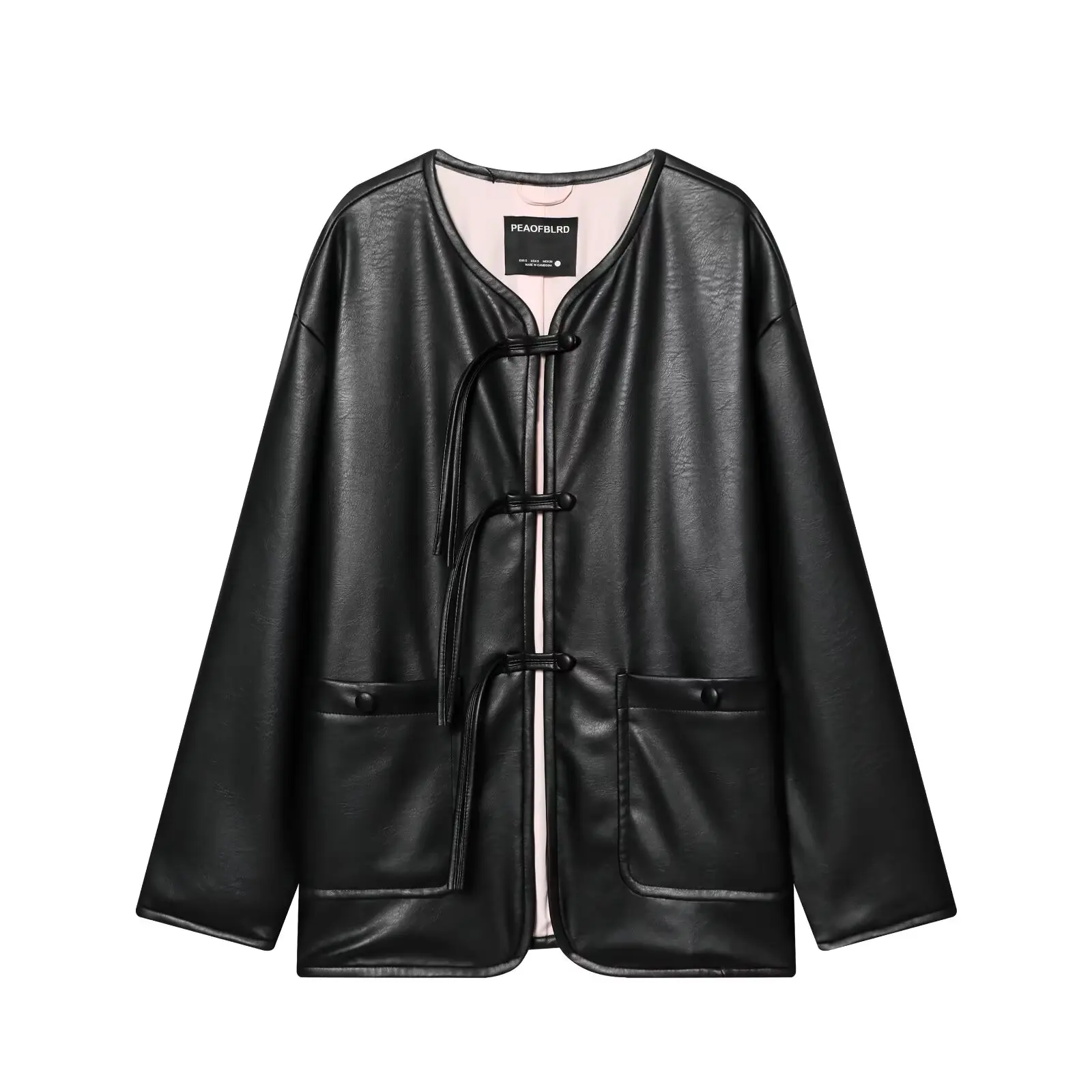 

Women's Leather Jacket 2026 Spring Fall New Fashion Long Sleeve Short Jackets For Women Elegant High Street Leisure Outerwear