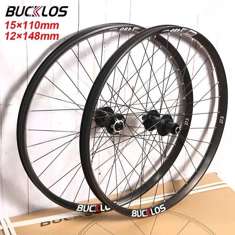 

BUCKLOS 27.5/29 Inch Boost MTB Wheelset Disc Brake Clincher Bike Wheels Front Rear 32H Mountain Bike Wheel Set for Shimano HG