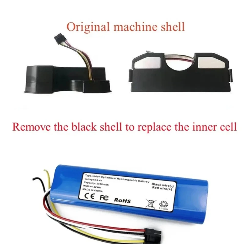 For CECOTEC CONGA 3090 3091 3092 1690 1890 2090 Robot Vacuum Cleaner Battery Pack Replacement Accessories 14.4 Volts 12800mAh