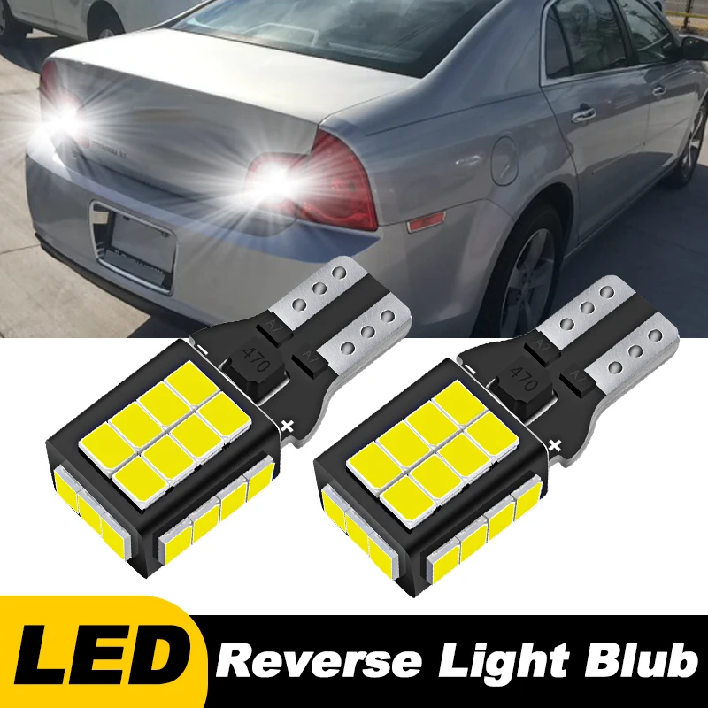 2x For Chevrolet Bolt EV Camaro Captiva Cruze Epica Malibu 2012-2015 LED Reverse Light Blub Lamp W16W T15 921 Canbus Accessories