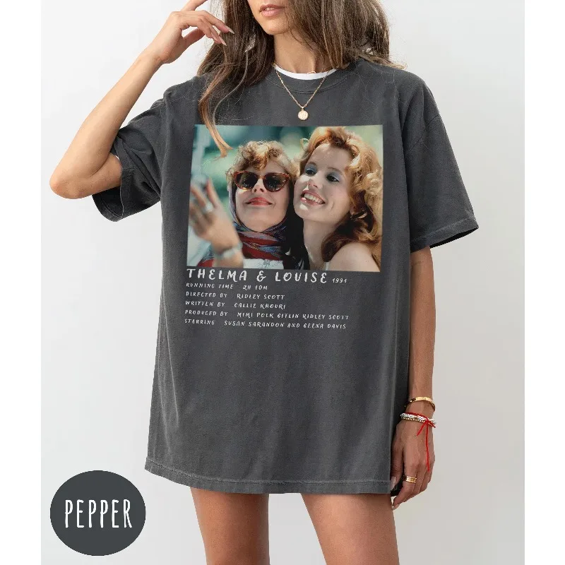 Camiseta Thelma y Louise - Camiseta retro feminista para viajes por carretera, camiseta de algodón holgada y transpirable unisex de verano